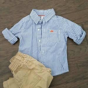 Button up and cargos set